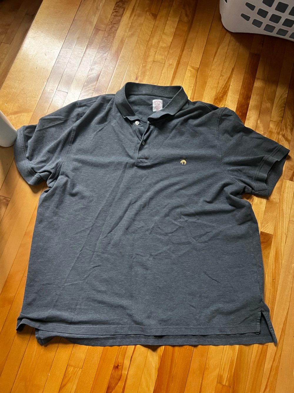Brooks Brothers Men's Charcoal Gray Polo with Embroidered Logo